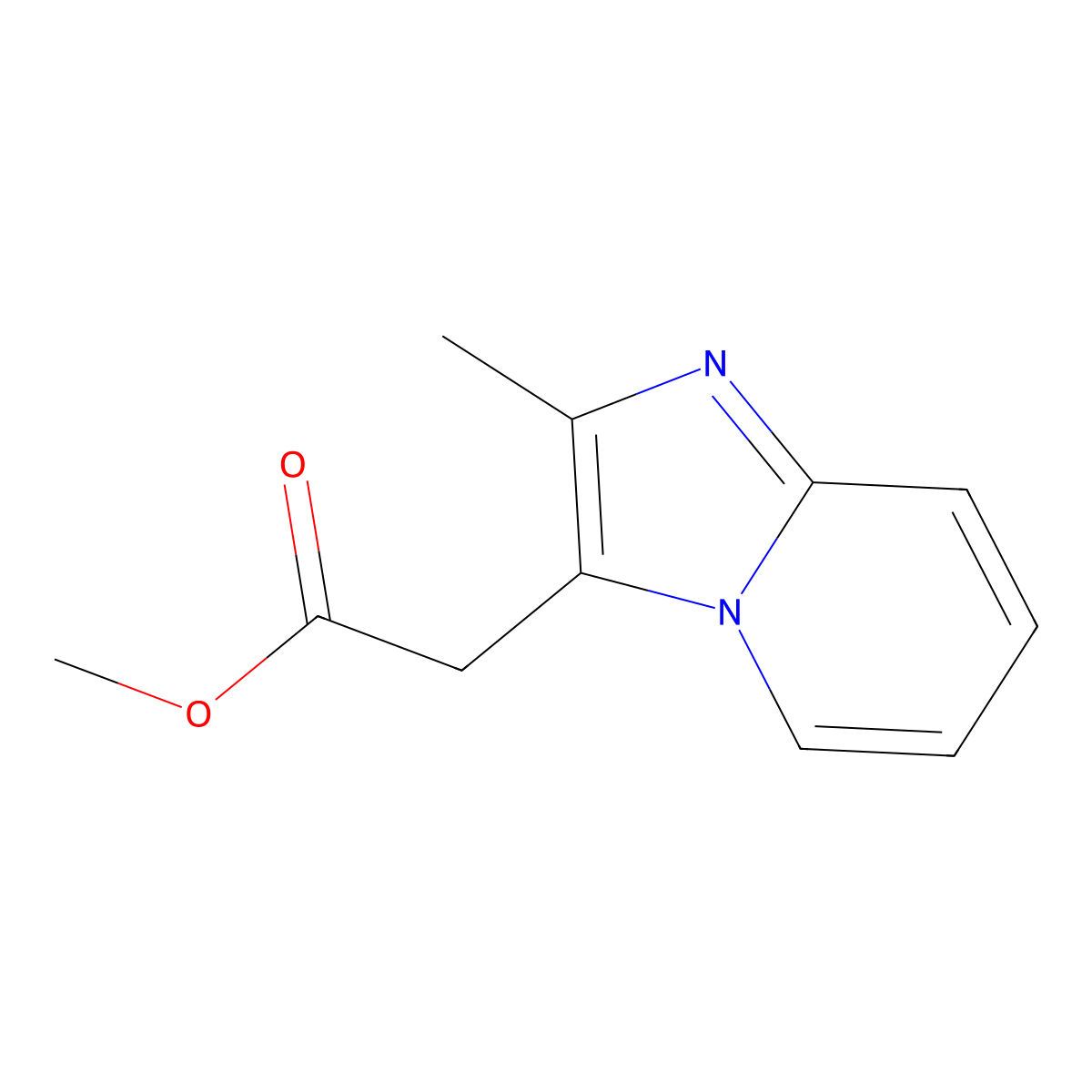 Methyl (2-methylimidazo[1,2-a]pyridin-3-yl)acetate molecular structure, CAS 2279123-32-7