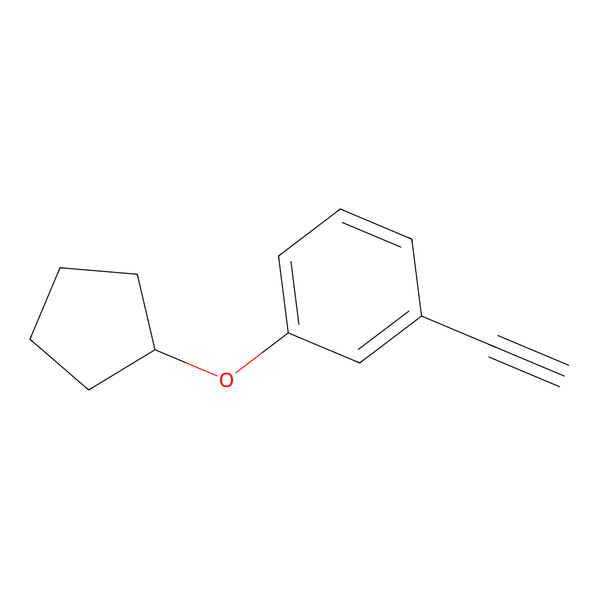 1-Cyclopentyloxy-3-ethynylbenzene molecular structure, CAS 2279123-41-8