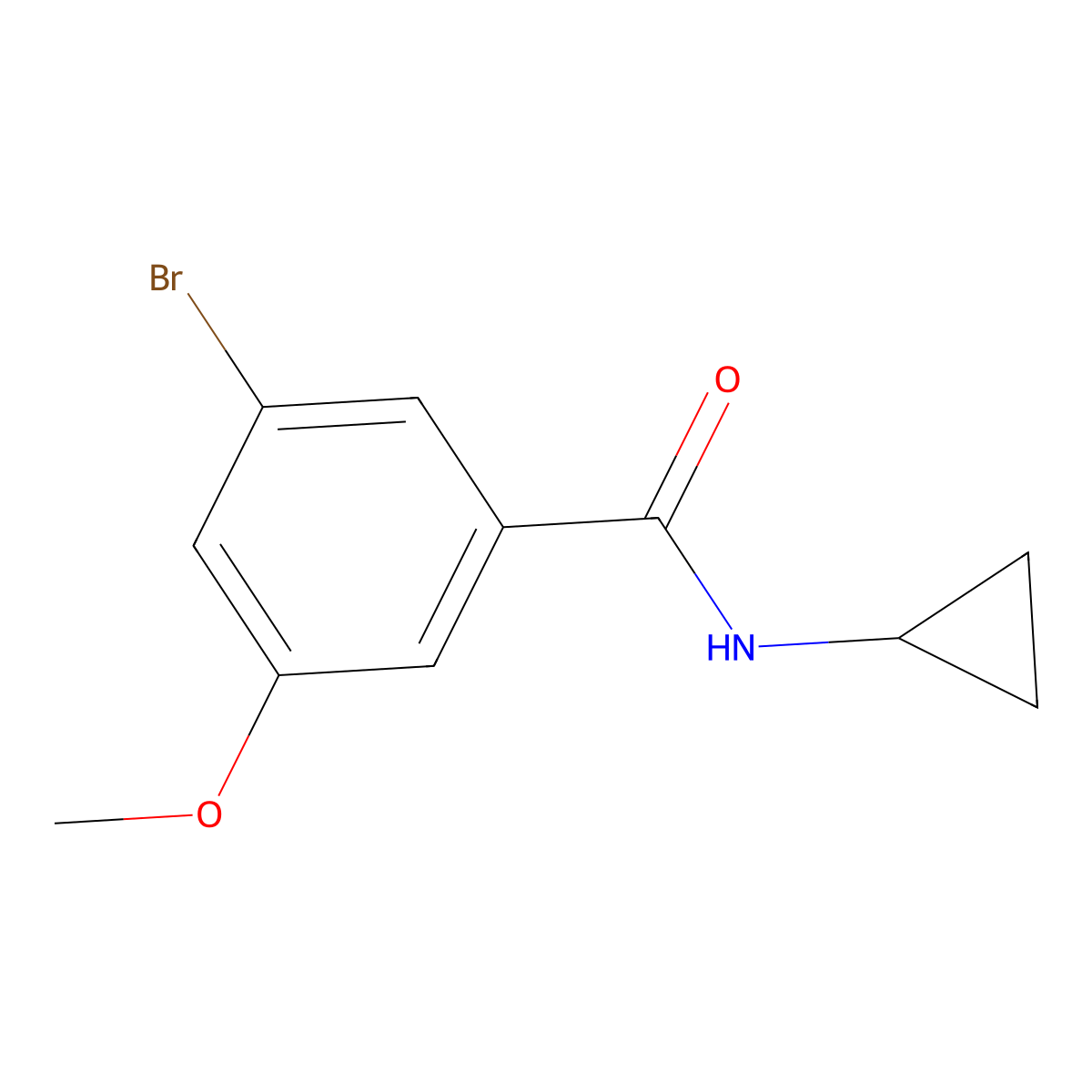 3-Bromo-N-cyclopropyl-5-methoxy-benzamide molecular structure, CAS 2279123-45-2