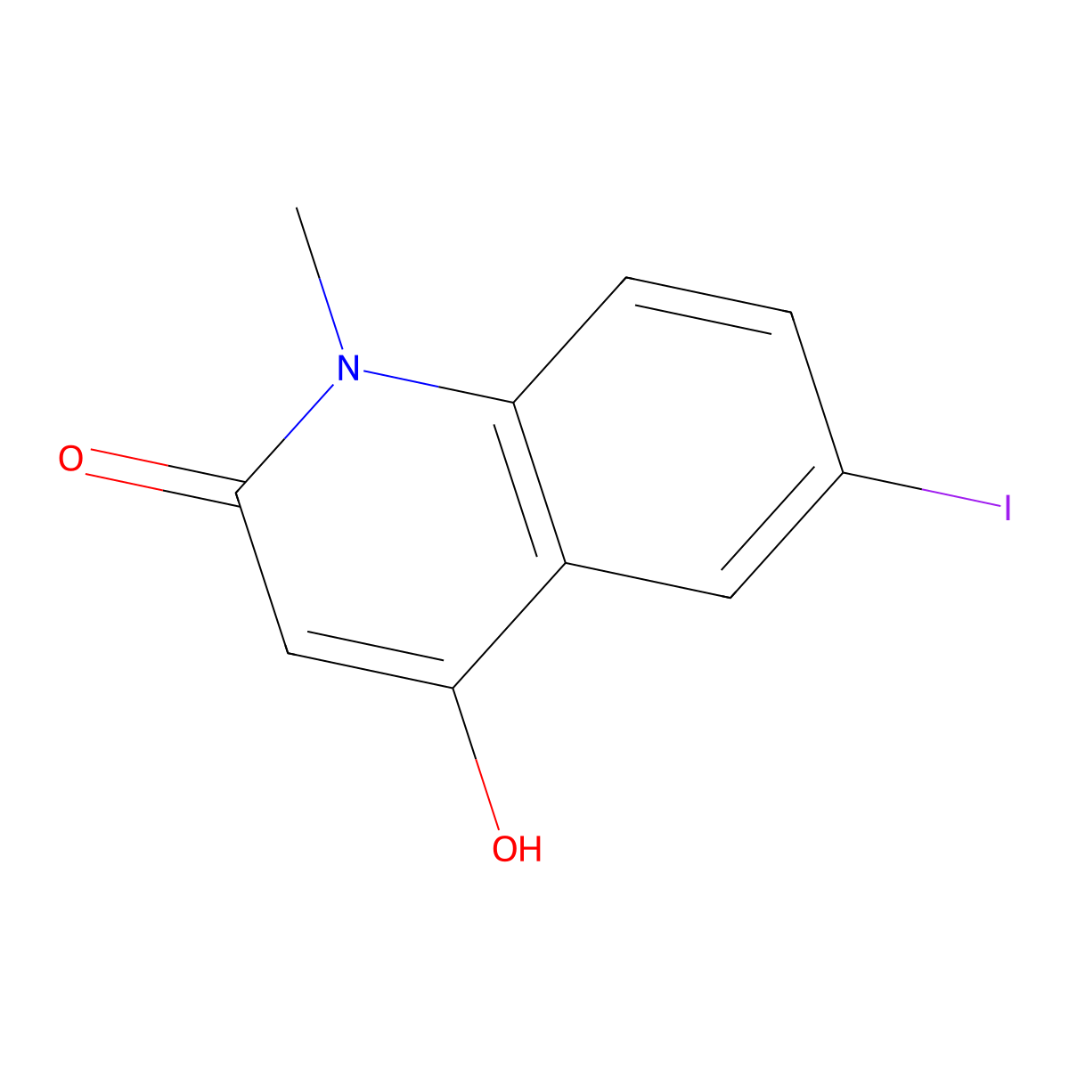 4-Hydroxy-6-iodo-1-methylquinolin-2(1H)-one molecular structure, CAS 2279124-05-7