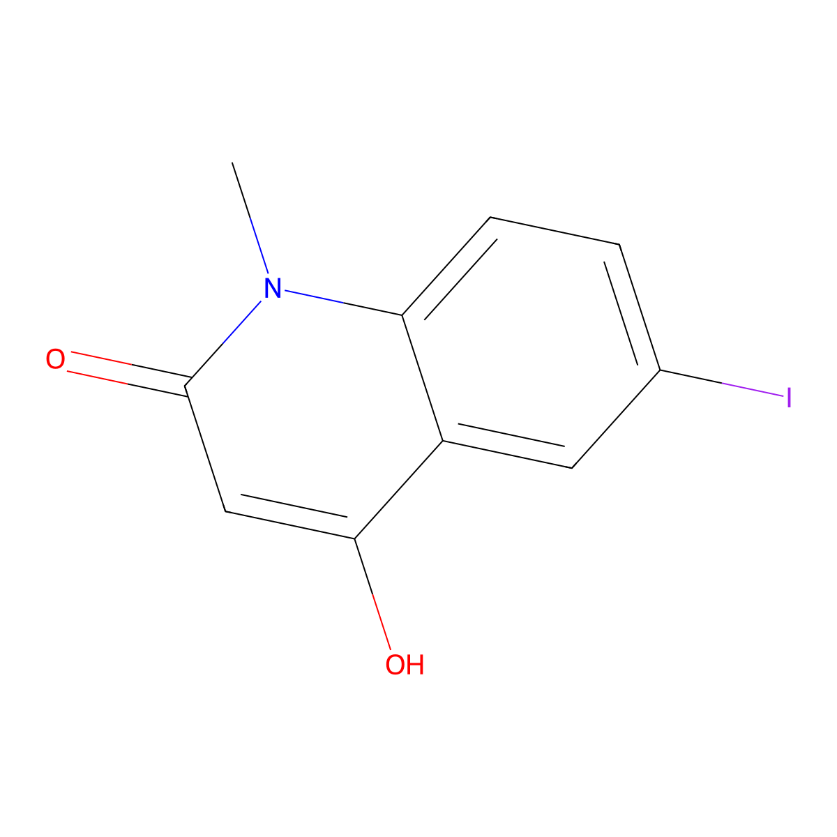 4-Hydroxy-6-iodo-1-methylquinolin-2(1H)-one molecular structure, CAS 2279124-05-7