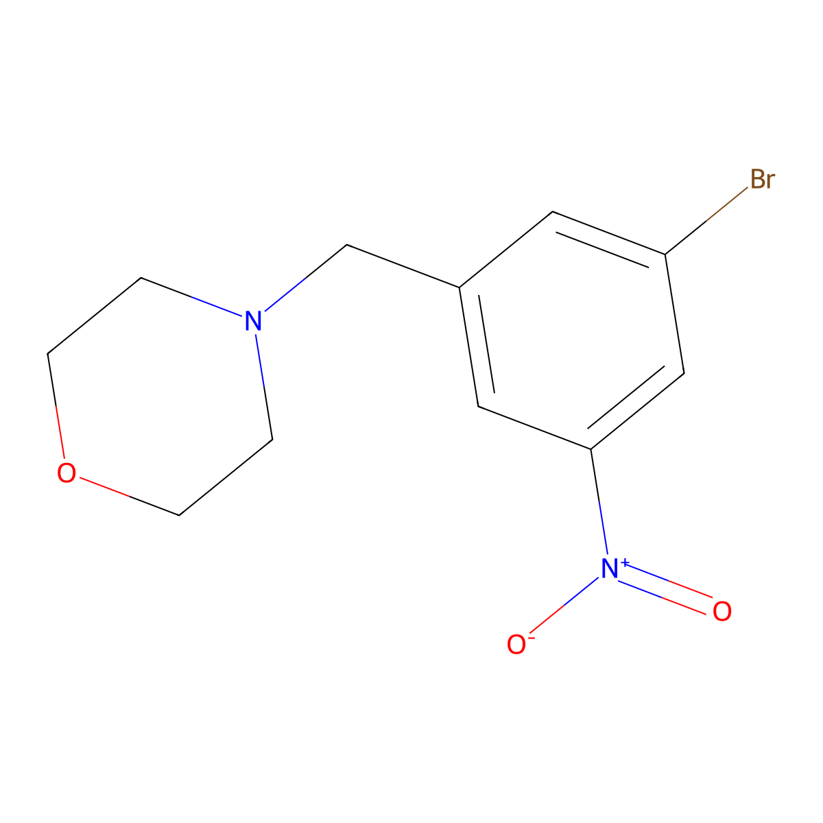 4-[(3-Bromo-5-nitrophenyl)methyl]morpholine molecular structure, CAS 2279124-07-9