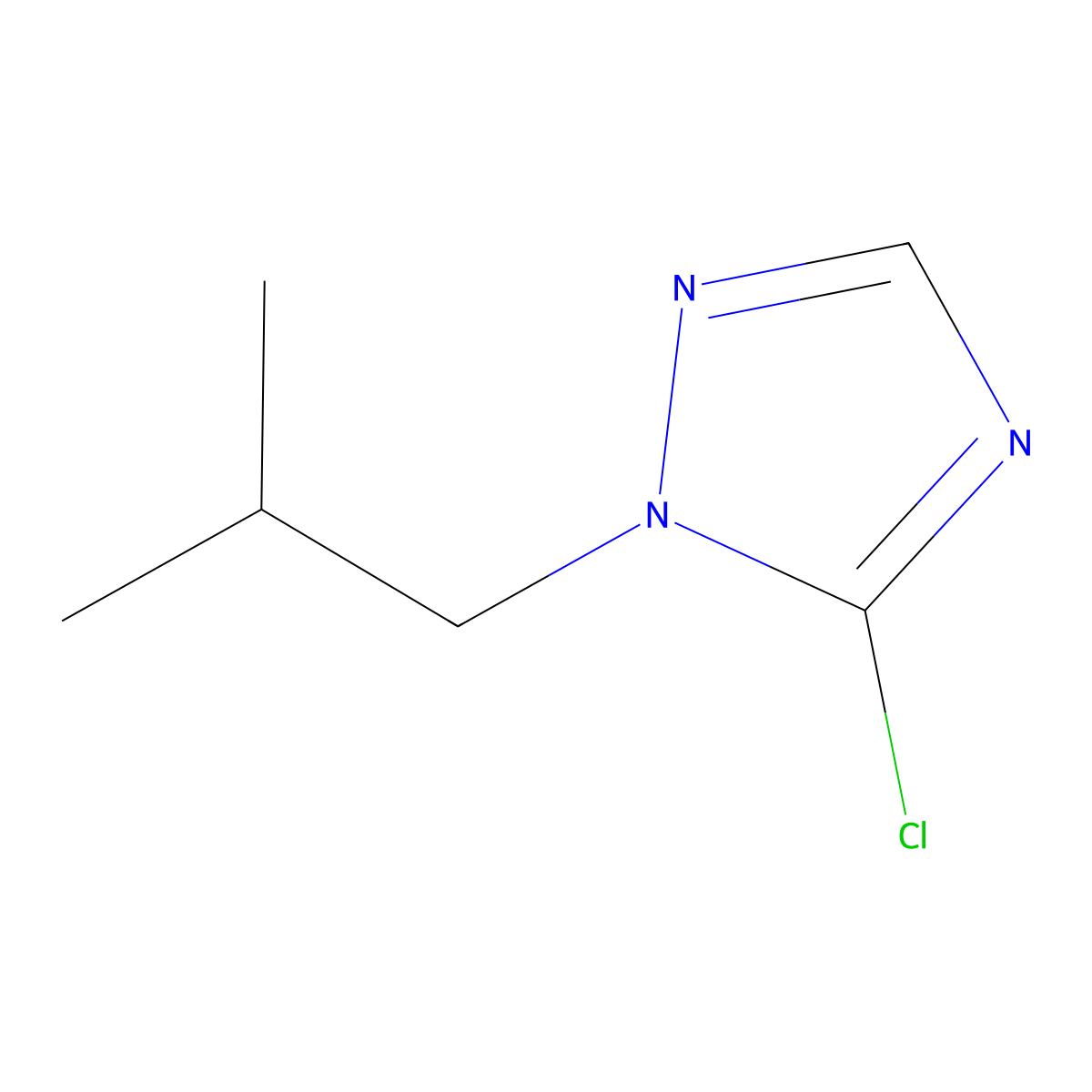 5-Chloro-1-isobutyl-1H-1,2,4-triazole molecular structure, CAS 2279124-26-2