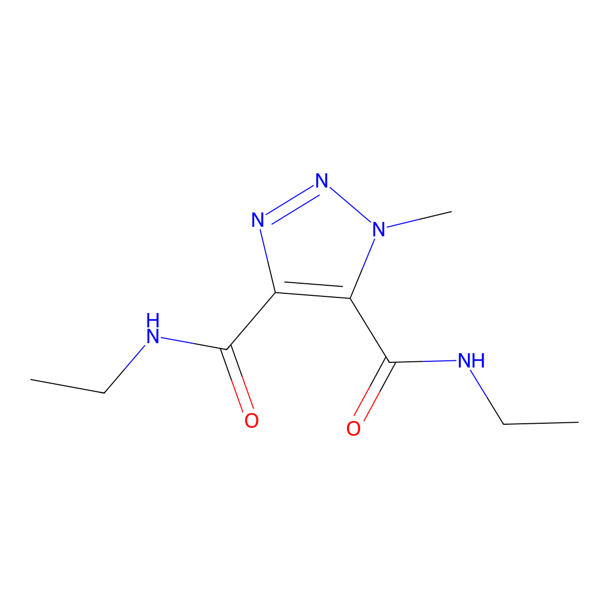 N,N'-Diethyl-1-methyl-1H-1,2,3-triazole-4,5-dicarboxamide molecular structure, CAS 2279124-27-3