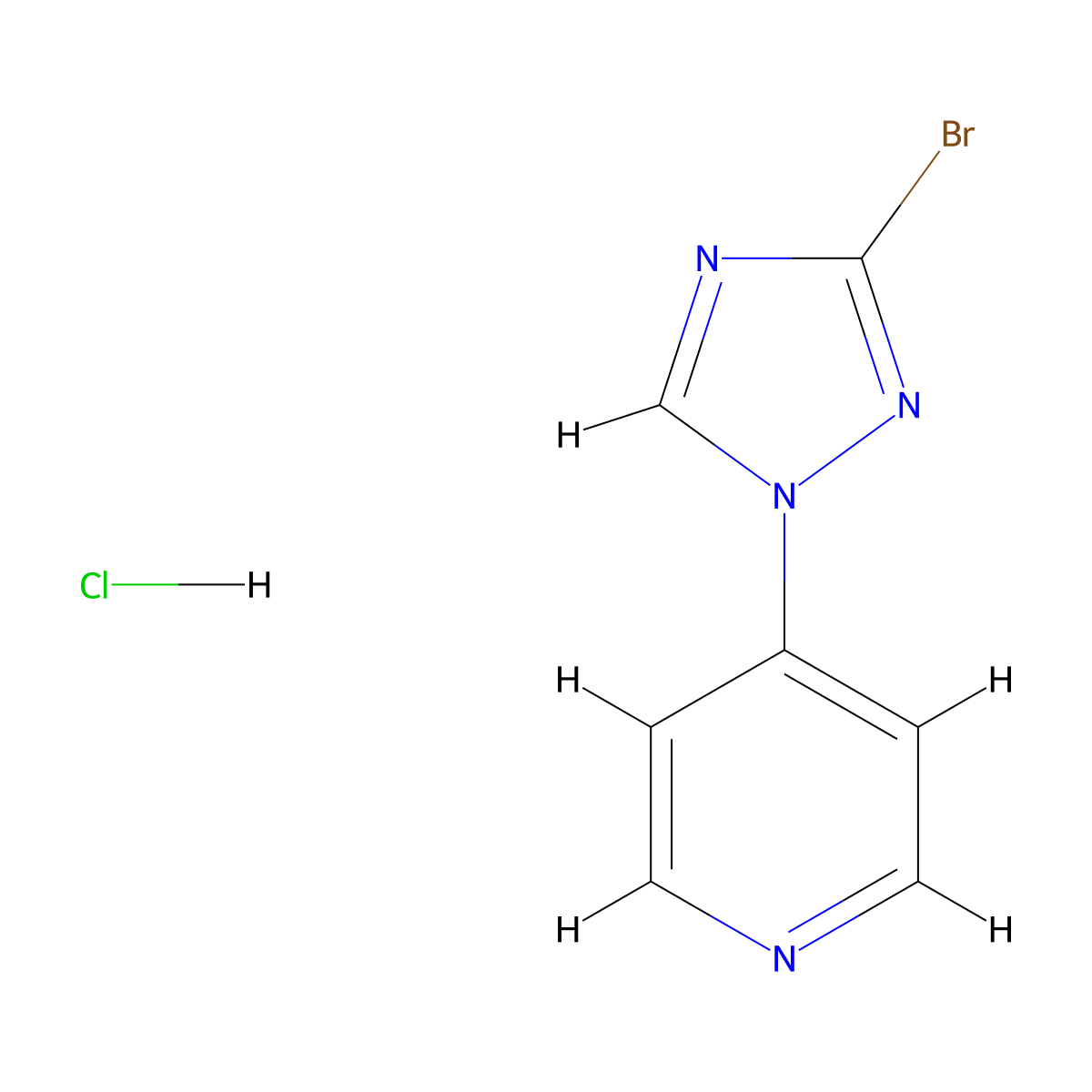 4-(3-Bromo-1H-1,2,4-triazol-1-yl)pyridine hydrochloride molecular structure, CAS 2279124-50-2