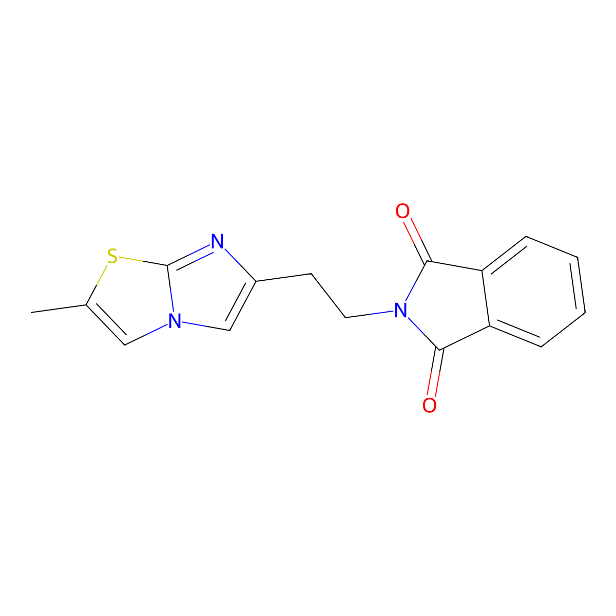 2-[2-(2-Methylimidazo[2,1-b][1,3]thiazol-6-yl)ethyl]-1H-isoindole-1,3(2H)-dione molecular structure, CAS 2279124-55-7