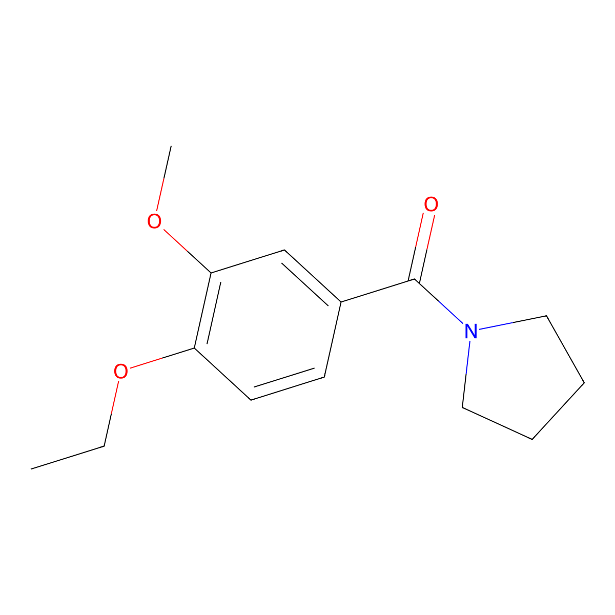 (4-Ethoxy-3-methoxyphenyl)(pyrrolidin-1-yl)methanone molecular structure, CAS 22792-08-1