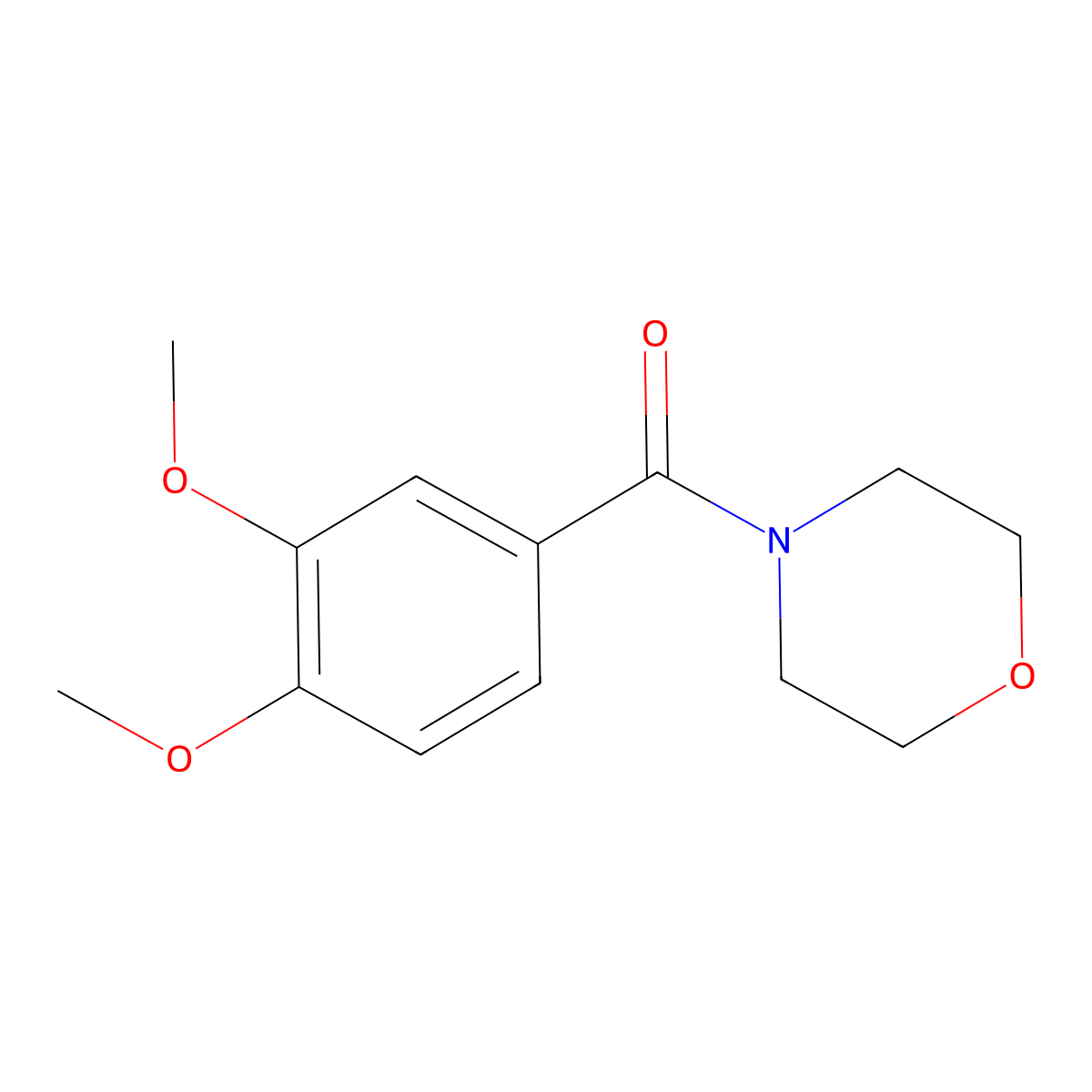 Morpholine, 4-(3,4-dimethoxybenzoyl)- molecular structure, CAS 22792-13-8