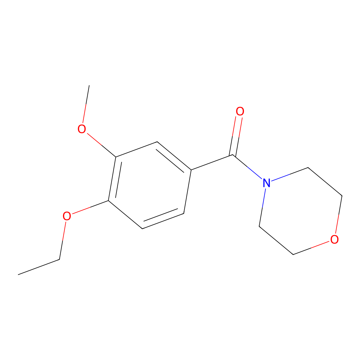 (4-Ethoxy-3-methoxyphenyl)-4-morpholinylmethanone molecular structure, CAS 22792-14-9