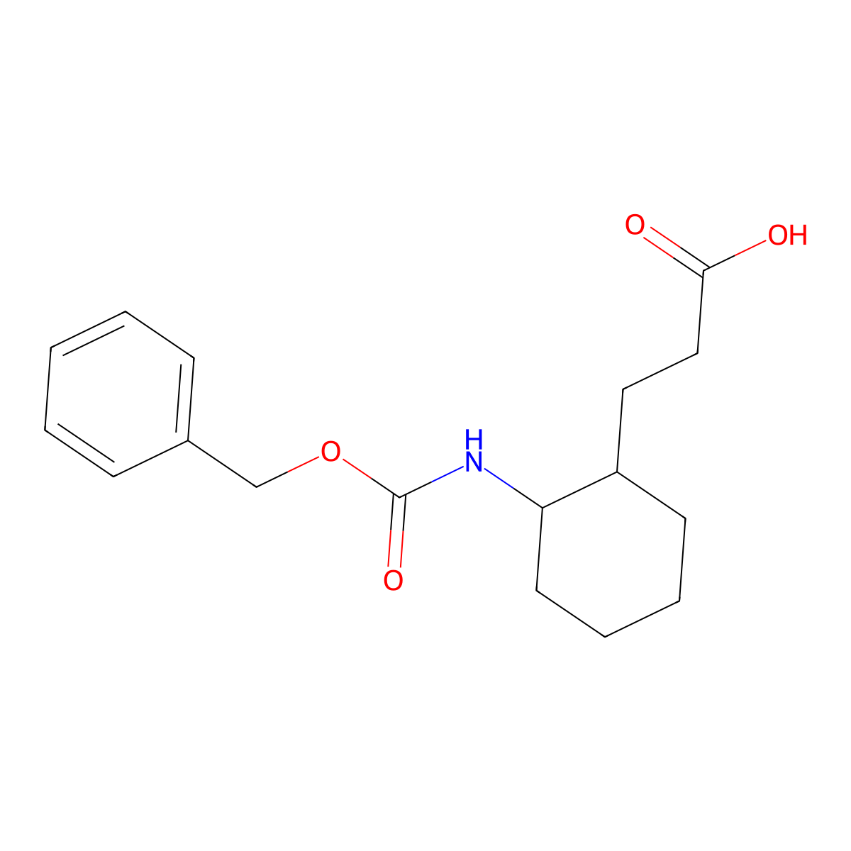 3-(2-{[(Benzyloxy)carbonyl]amino}cyclohexyl)propanoic acid molecular structure, CAS 2279290-44-5