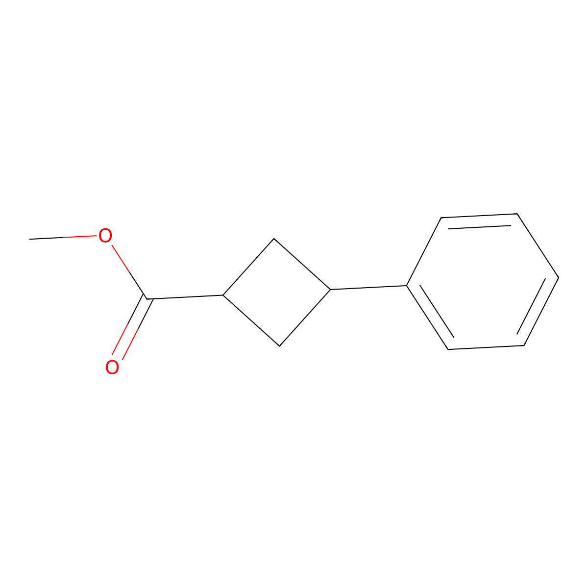 Methyl 3-phenylcyclobutanecarboxylate molecular structure, CAS 227935-29-7