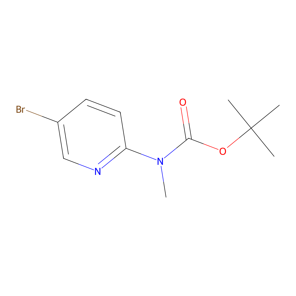 2-(N-BOC-N-methylamino)-5-bromopyridine molecular structure, CAS 227939-01-7
