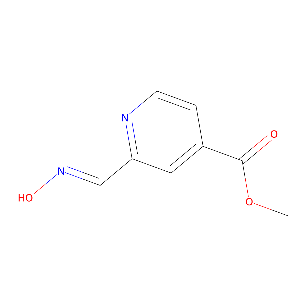 Methyl 2-[(hydroxyimino)methyl]-4-pyridinecarboxylate molecular structure, CAS 22794-97-4