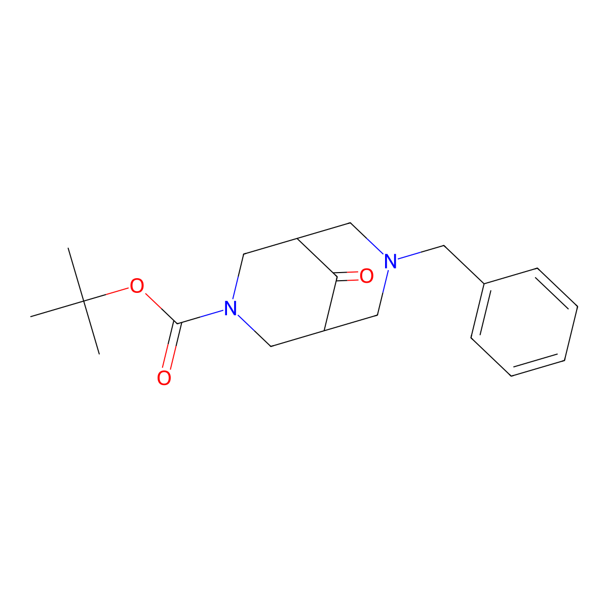 tert-Butyl 7-benzyl-9-oxo-3,7-diazabicyclo[3.3.1]nonane-3-carboxylate molecular structure, CAS 227940-70-7