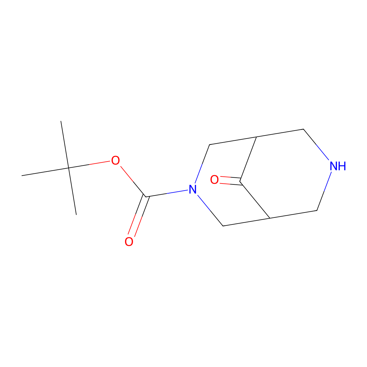 9-Oxo-3,7-diaza-bicyclo[3.3.1]nonane-3-carboxylic acid tert-butyl ester molecular structure, CAS 227940-76-3