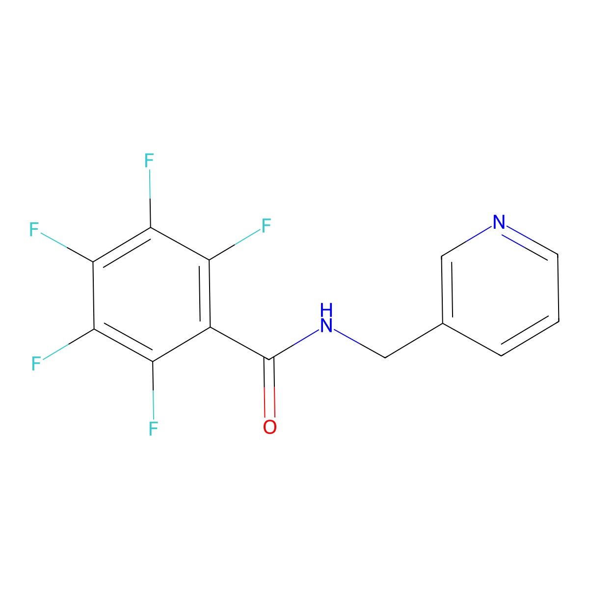 2,3,4,5,6-pentafluoro-N-(pyridin-3-ylmethyl)benzamide molecular structure, CAS 227947-29-7