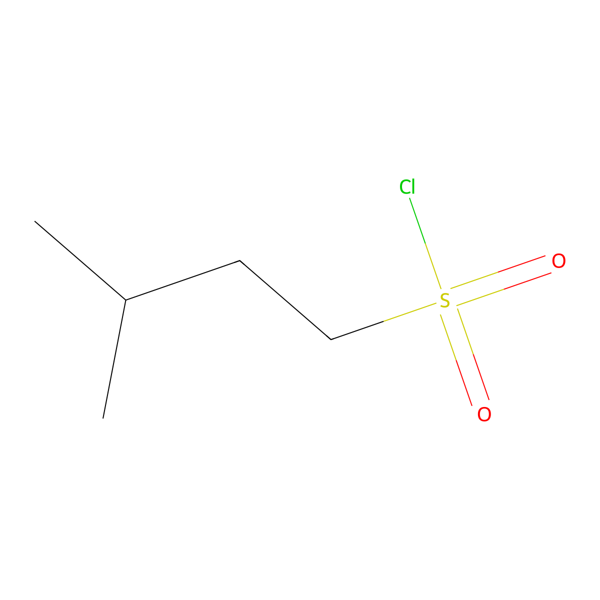 3-Methylbutane-1-sulfonyl chloride molecular structure, CAS 22795-37-5