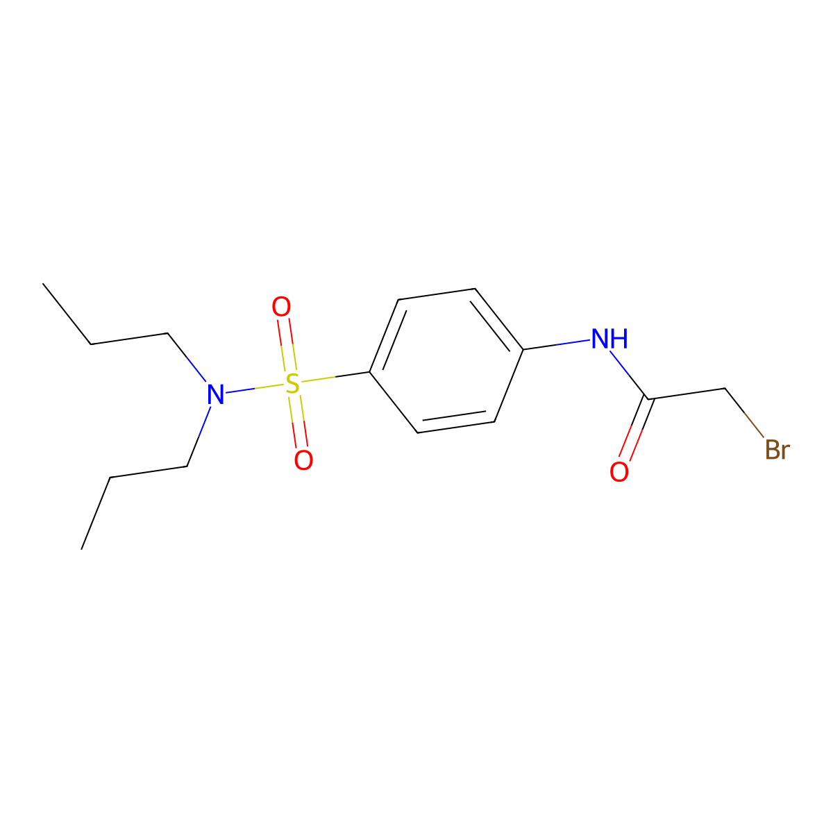 2-Bromo-N-{4-[(dipropylamino)sulfonyl]-phenyl}acetamide molecular structure, CAS 22795-42-2