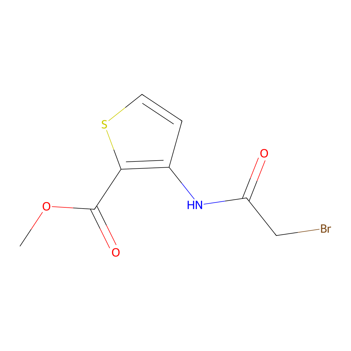 Methyl 3-[(2-bromoacetyl)amino]thiophene-2-carboxylate molecular structure, CAS 227958-47-6