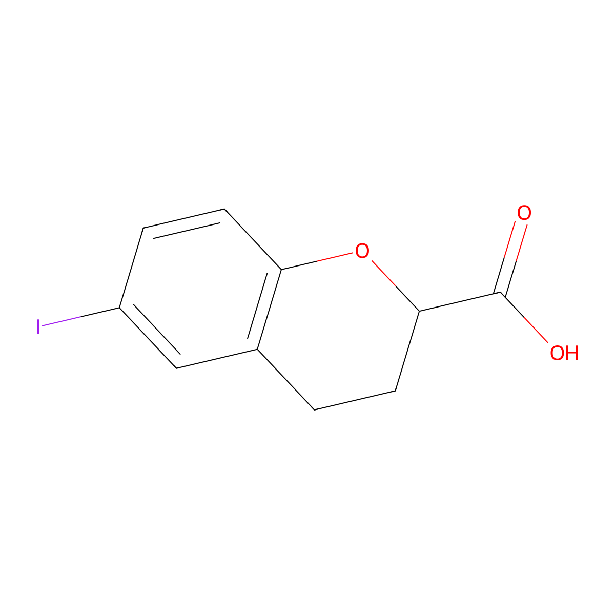 6-Iodochroman-2-carboxylic acid molecular structure, CAS 227960-58-9