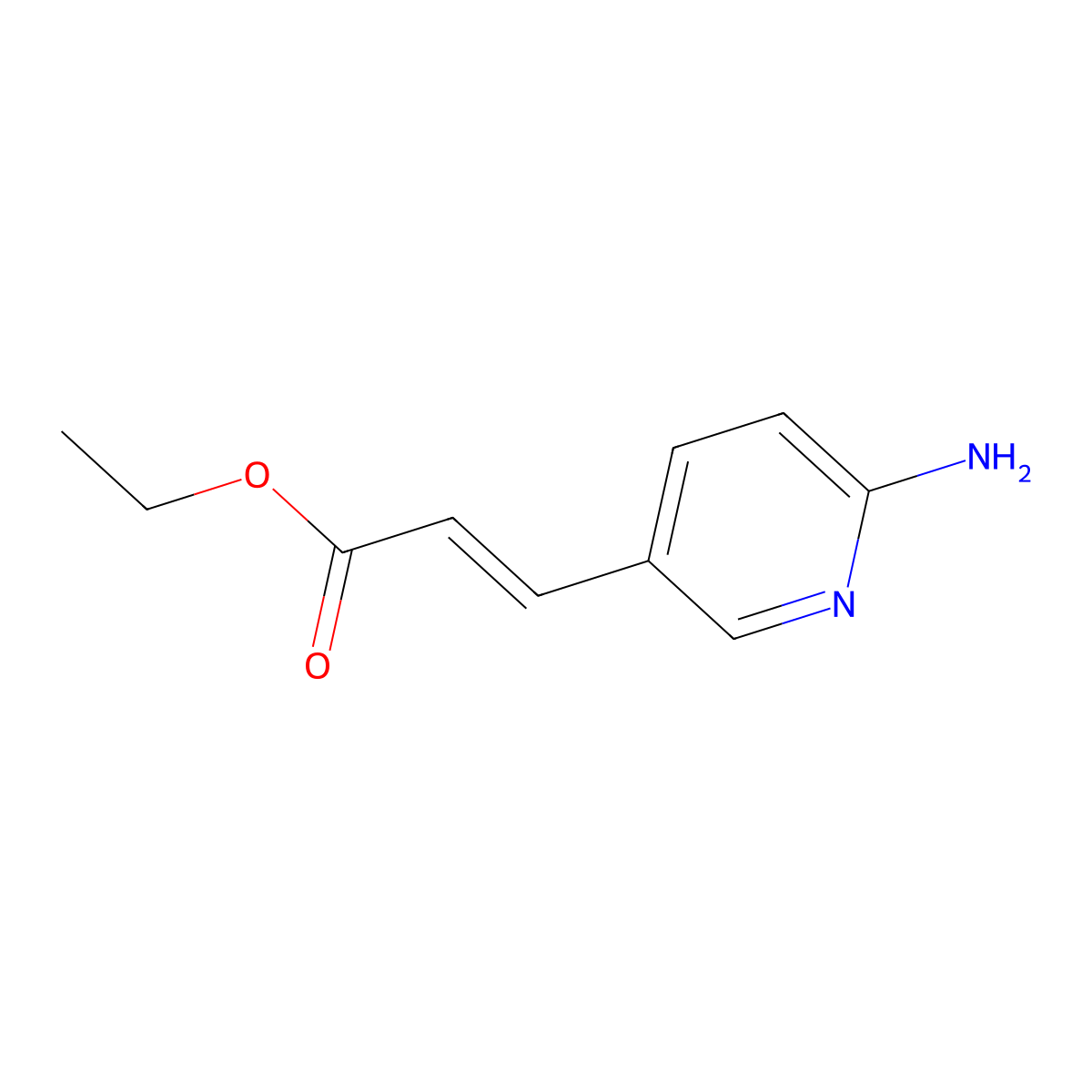 3-(6-Amino-pyridin-3-yl)-acrylic acid ethyl ester molecular structure, CAS 227963-57-7