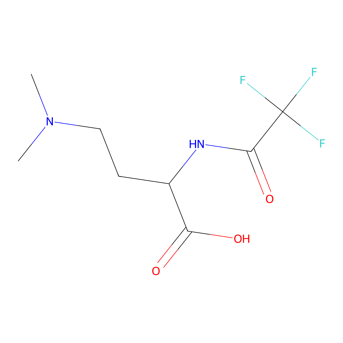 4-(Dimethylamino)-2-(trifluoroacetamido)butanoic acid molecular structure, CAS 2279636-83-6