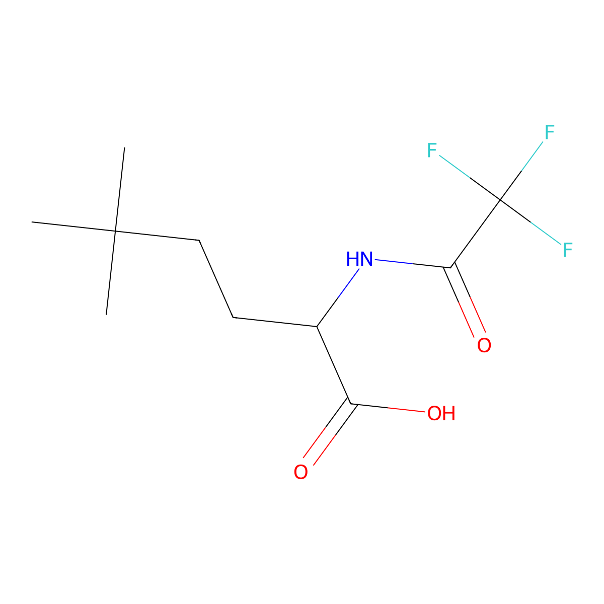 5,5-Dimethyl-2-(trifluoroacetamido)hexanoic acid molecular structure, CAS 2279728-77-5