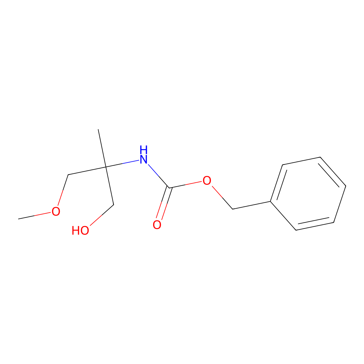 benzyl N-(1-hydroxy-3-methoxy-2-methylpropan-2-yl)carbamate molecular structure, CAS 2279845-37-1
