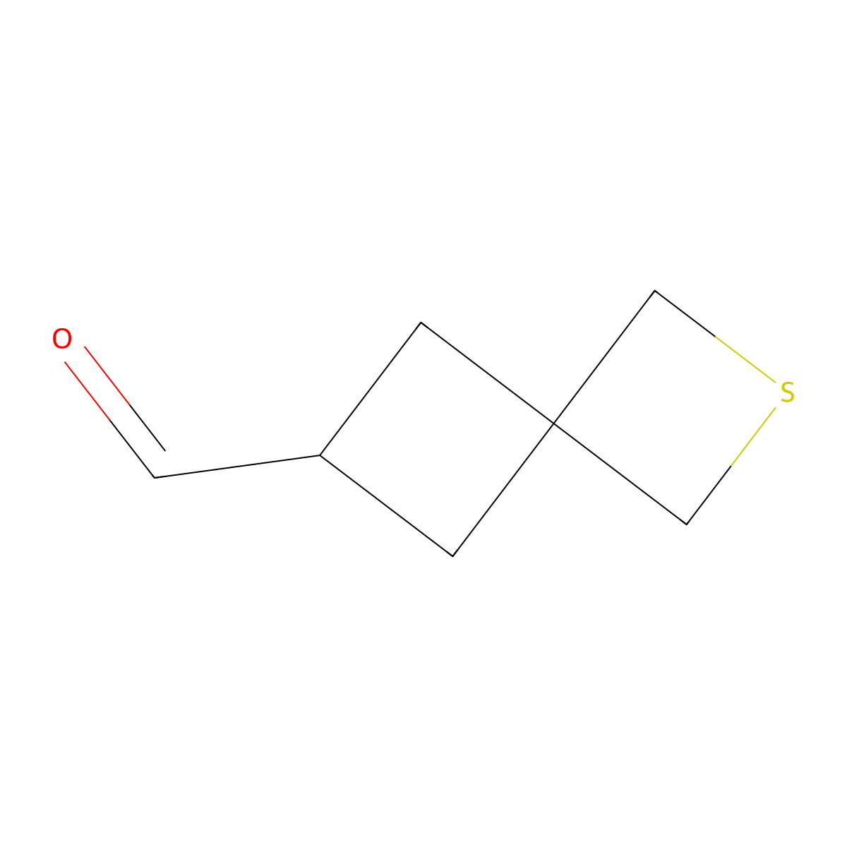 2-Thiaspiro[3.3]heptane-6-carbaldehyde molecular structure, CAS 2279935-86-1