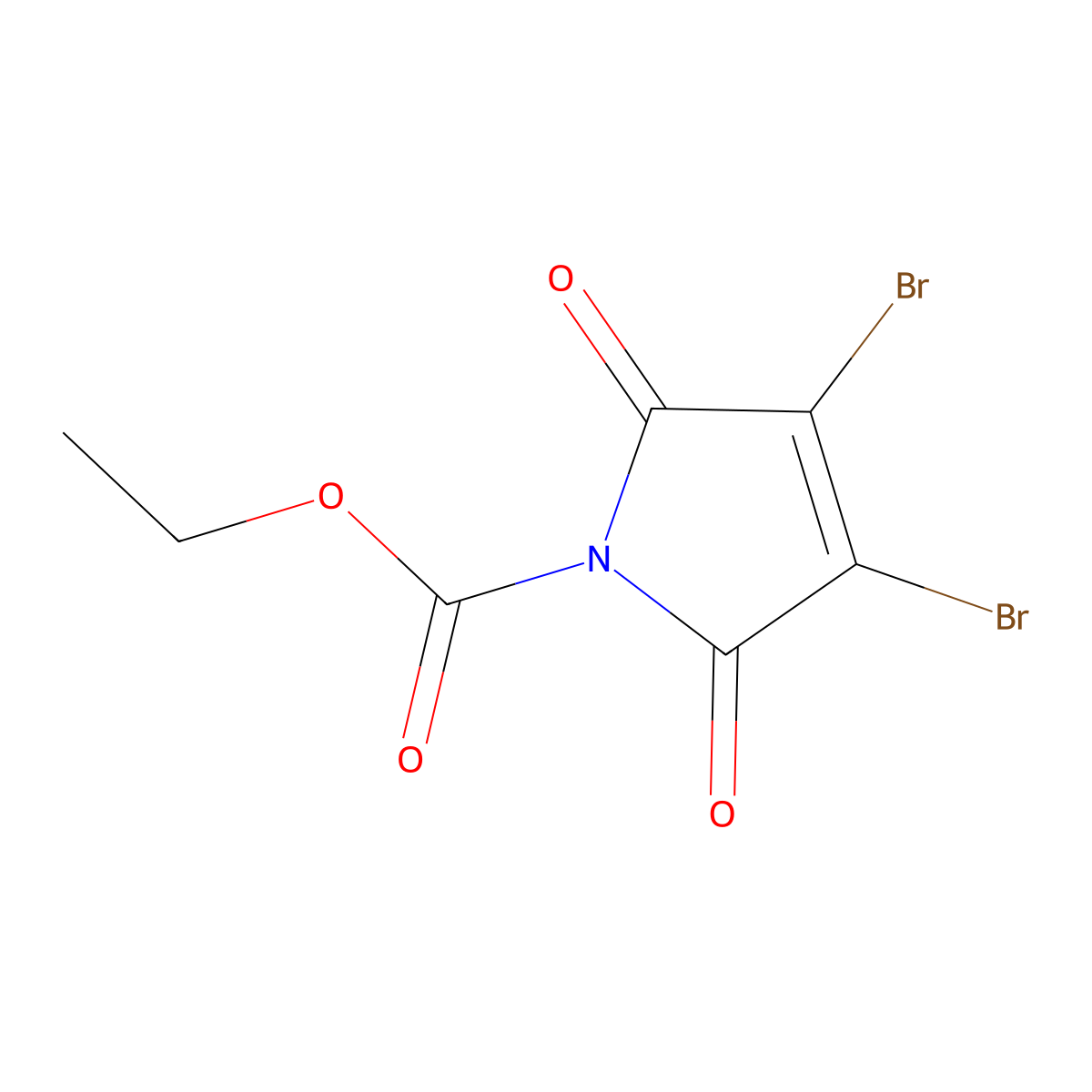 ethyl 3,4-dibromo-2,5-dioxo-2H-pyrrole-1(5H)-carboxylate molecular structure, CAS 2279944-63-5