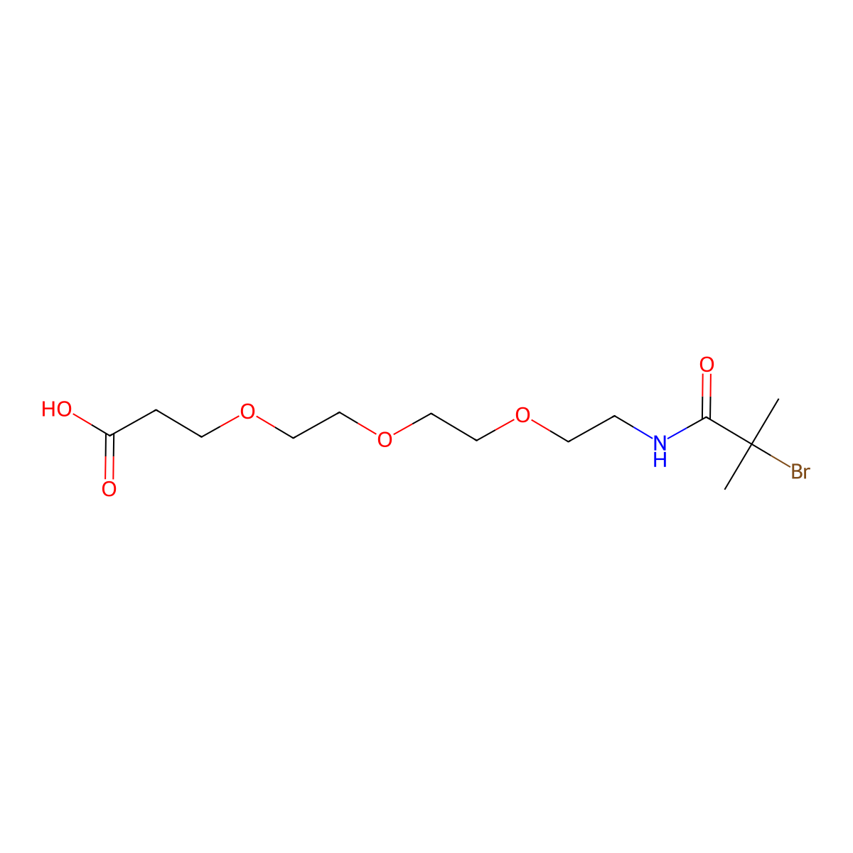 2-Bromo-2,2-dimethyl-acetamido-PEG3-acid molecular structure, CAS 2279944-67-9