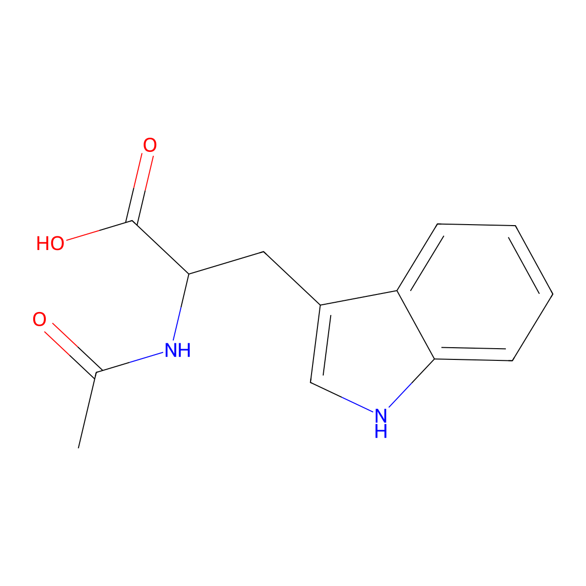 N-acetyl-D-tryptophan molecular structure, CAS 2280-01-5