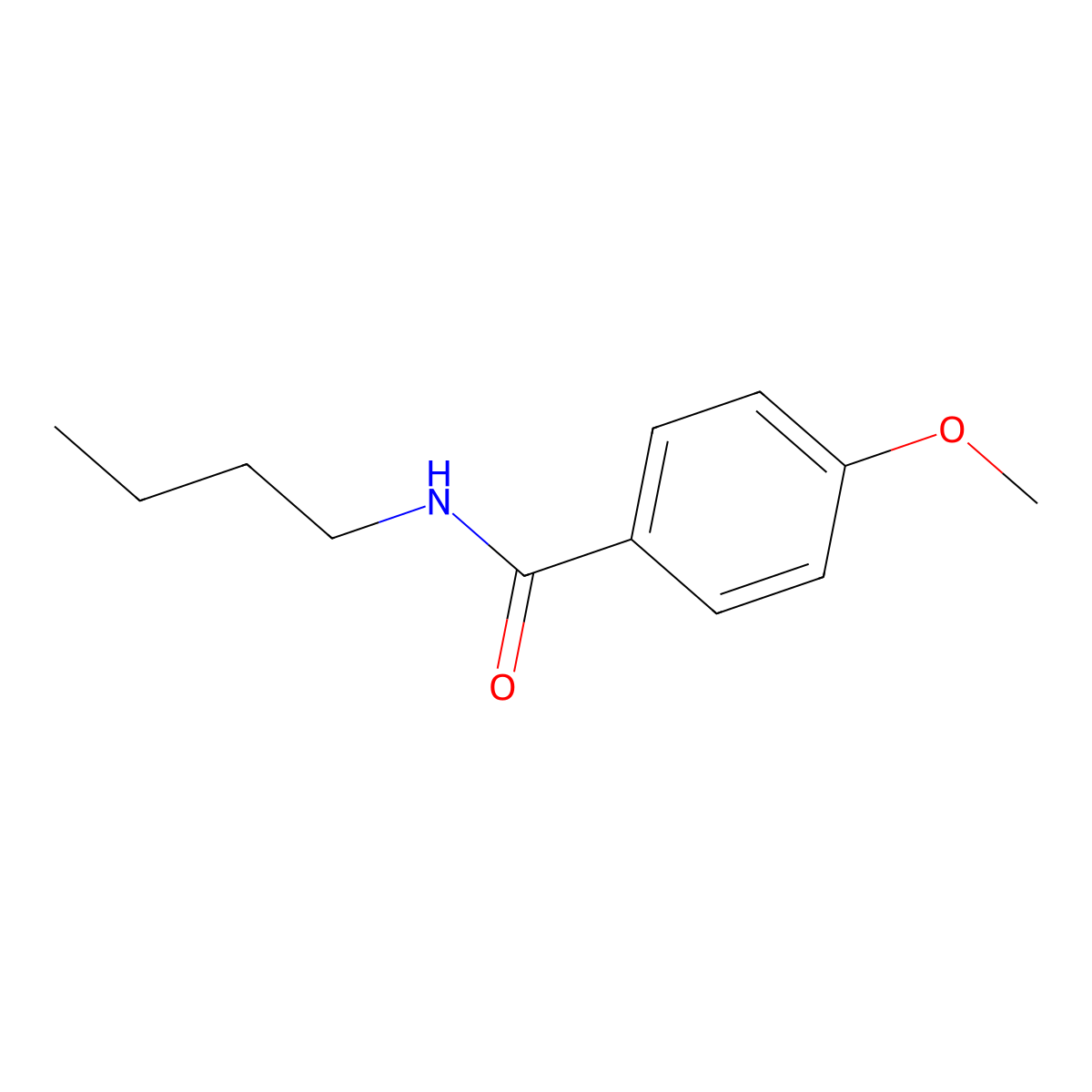 N-butyl-4-methoxybenzamide molecular structure, CAS 2280-99-1