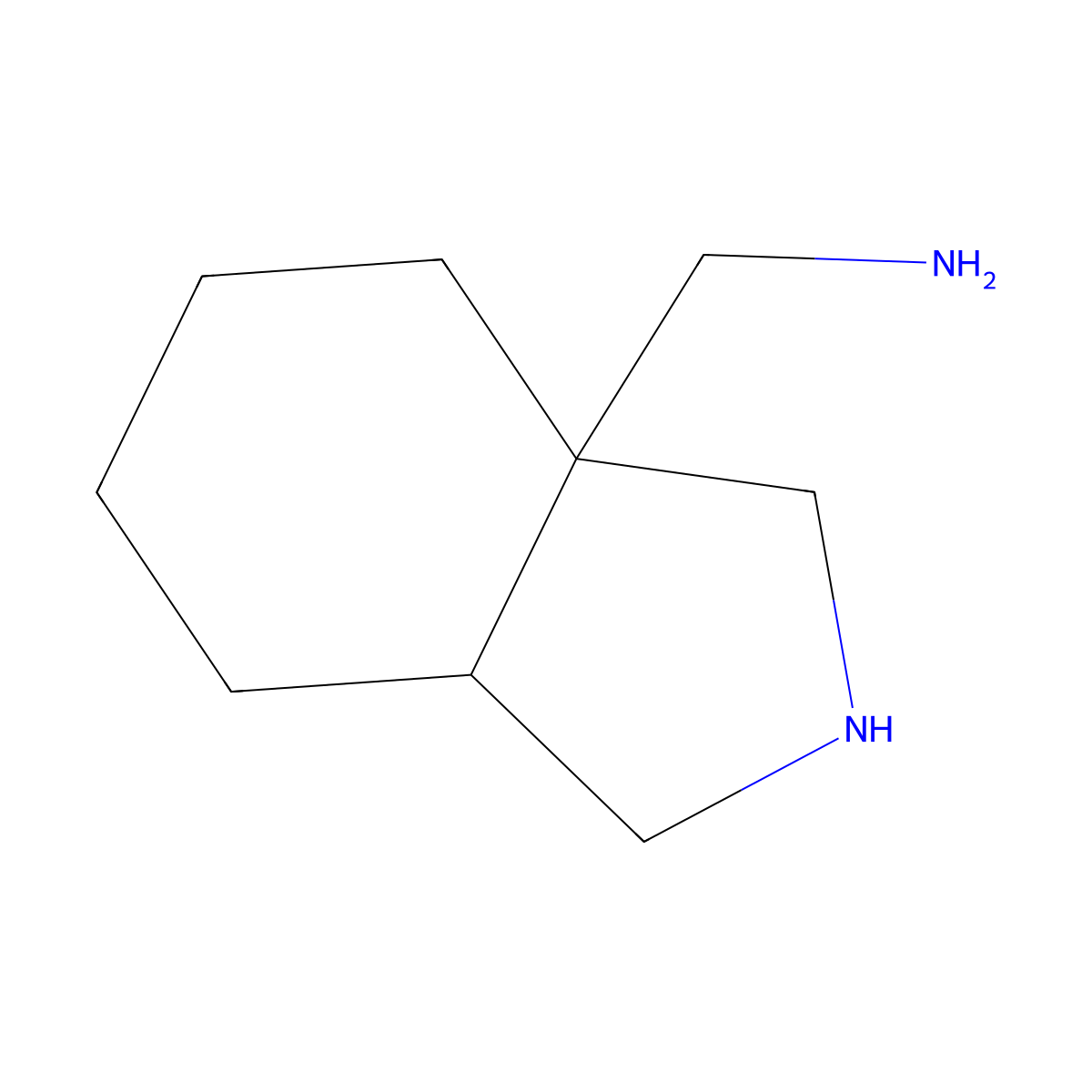 (octahydro-1H-isoindol-3a-yl)methanamine molecular structure, CAS 2280001-31-0