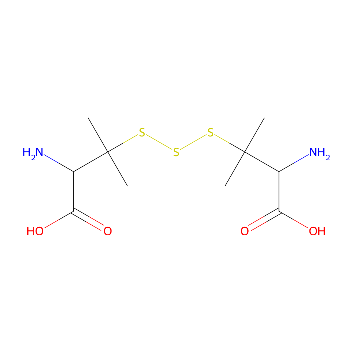 3,3'-Trithiobis-D-valine molecular structure, CAS 22801-32-7