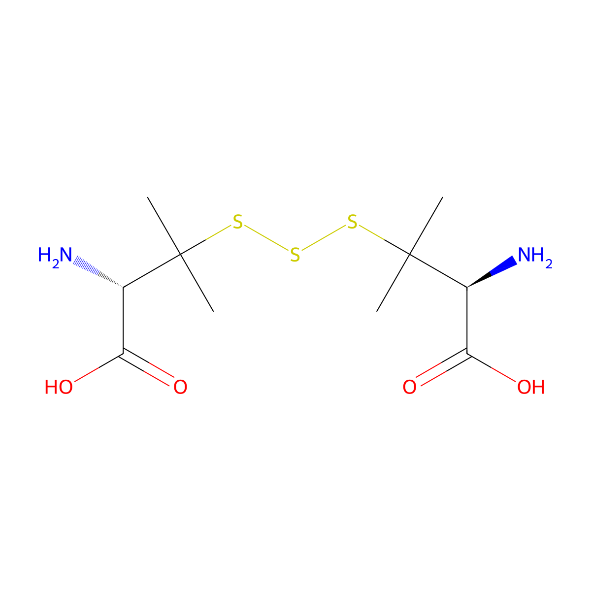 3,3'-Trithiobis-D-valine molecular structure, CAS 22801-32-7