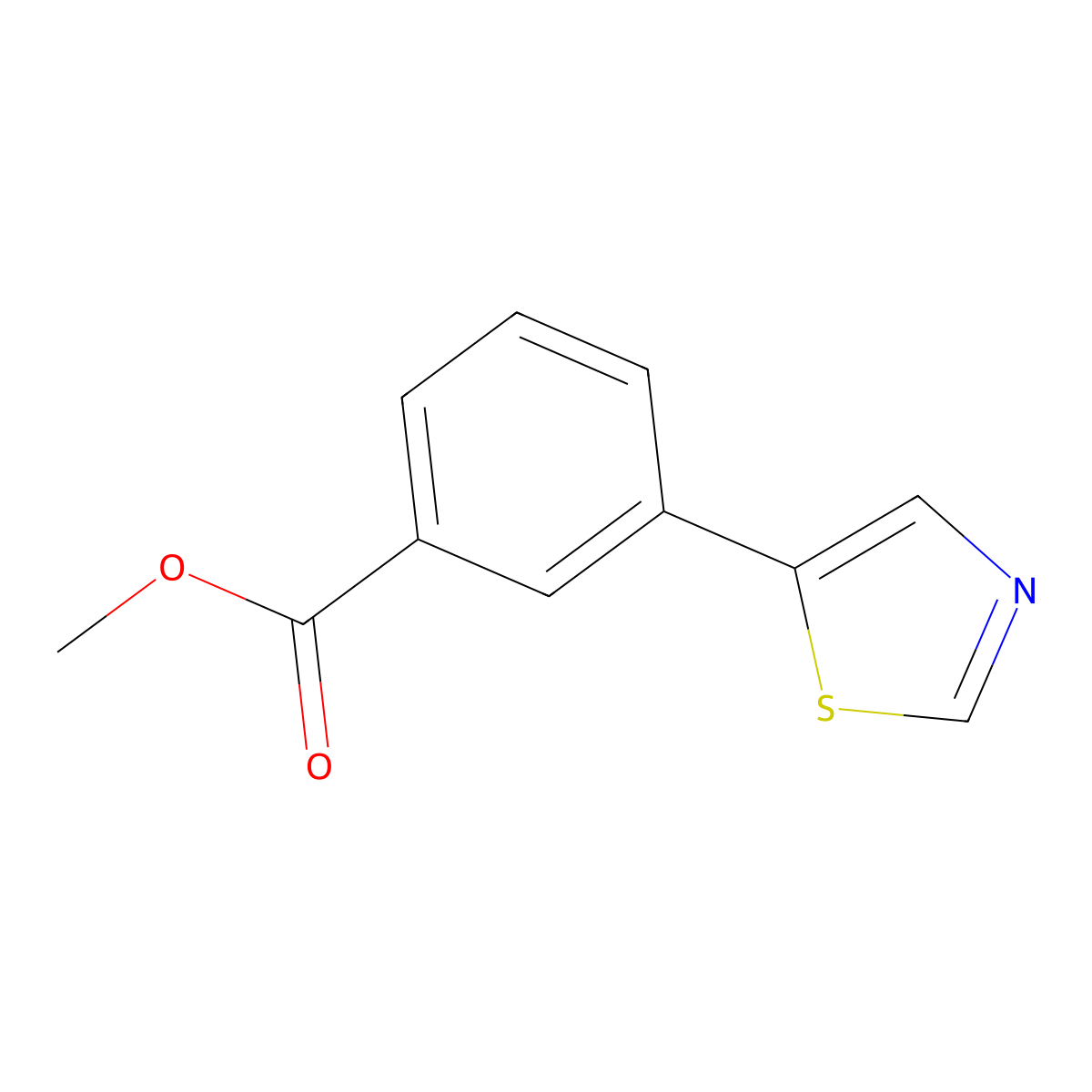 Methyl 3-(thiazol-5-yl)benzoate molecular structure, CAS 2280115-08-2