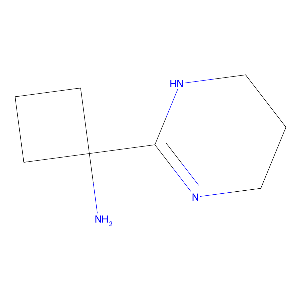1-(1,4,5,6-Tetrahydropyrimidin-2-yl)cyclobutan-1-amine molecular structure, CAS 2280116-81-4