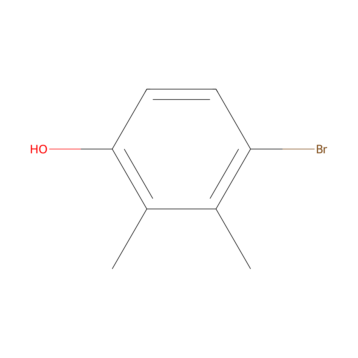 4-Bromo-2,3-dimethylphenol molecular structure, CAS 22802-37-5