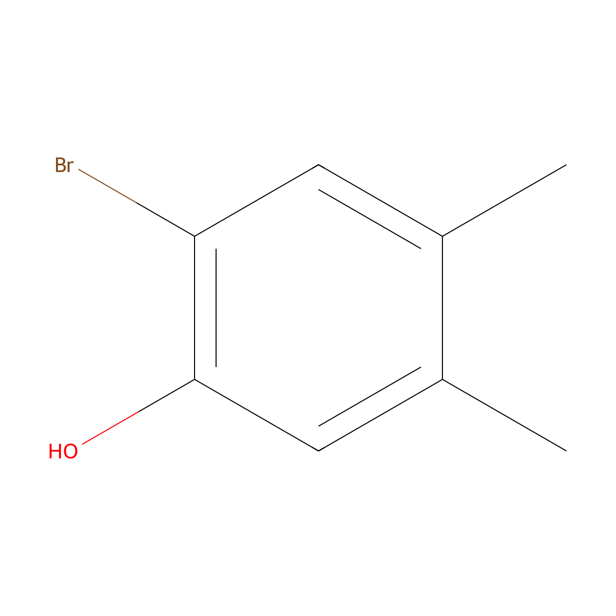 2-Bromo-4,5-dimethylphenol molecular structure, CAS 22802-39-7