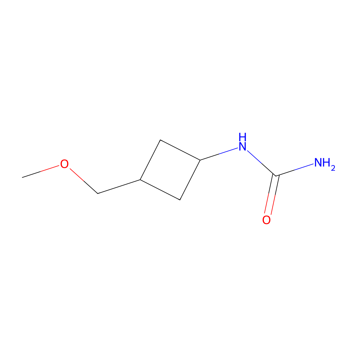 [3-(Methoxymethyl)cyclobutyl]urea molecular structure, CAS 2280221-95-4