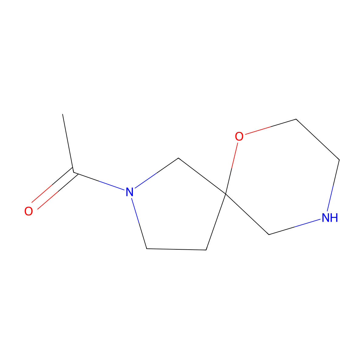 1-(6-Oxa-2,9-diazaspiro[4.5]decan-2-yl)ethan-1-one molecular structure, CAS 2280241-12-3