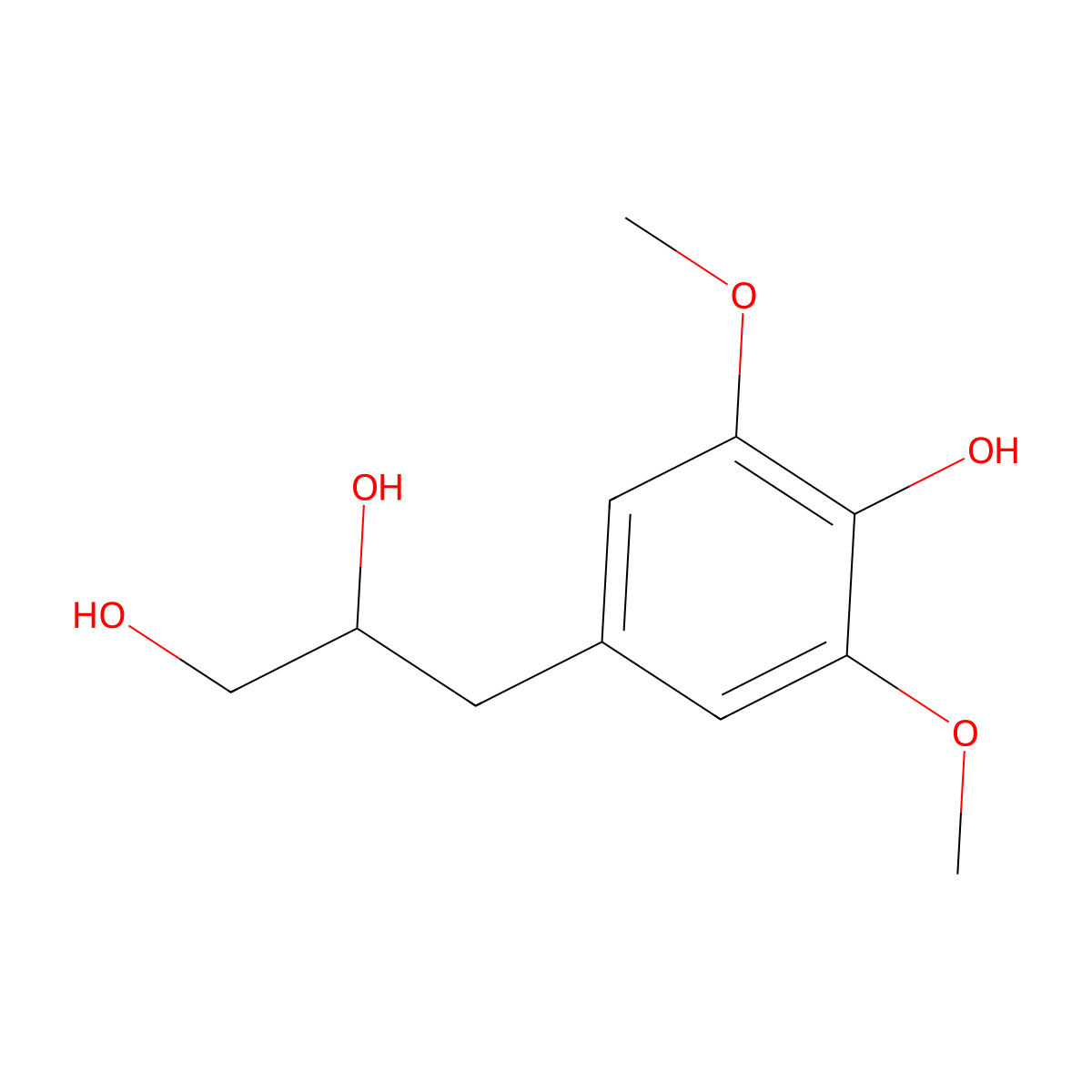 3-(4-Hydroxy-3,5-dimethoxyphenyl)-1,2-propanediol molecular structure, CAS 22805-15-8
