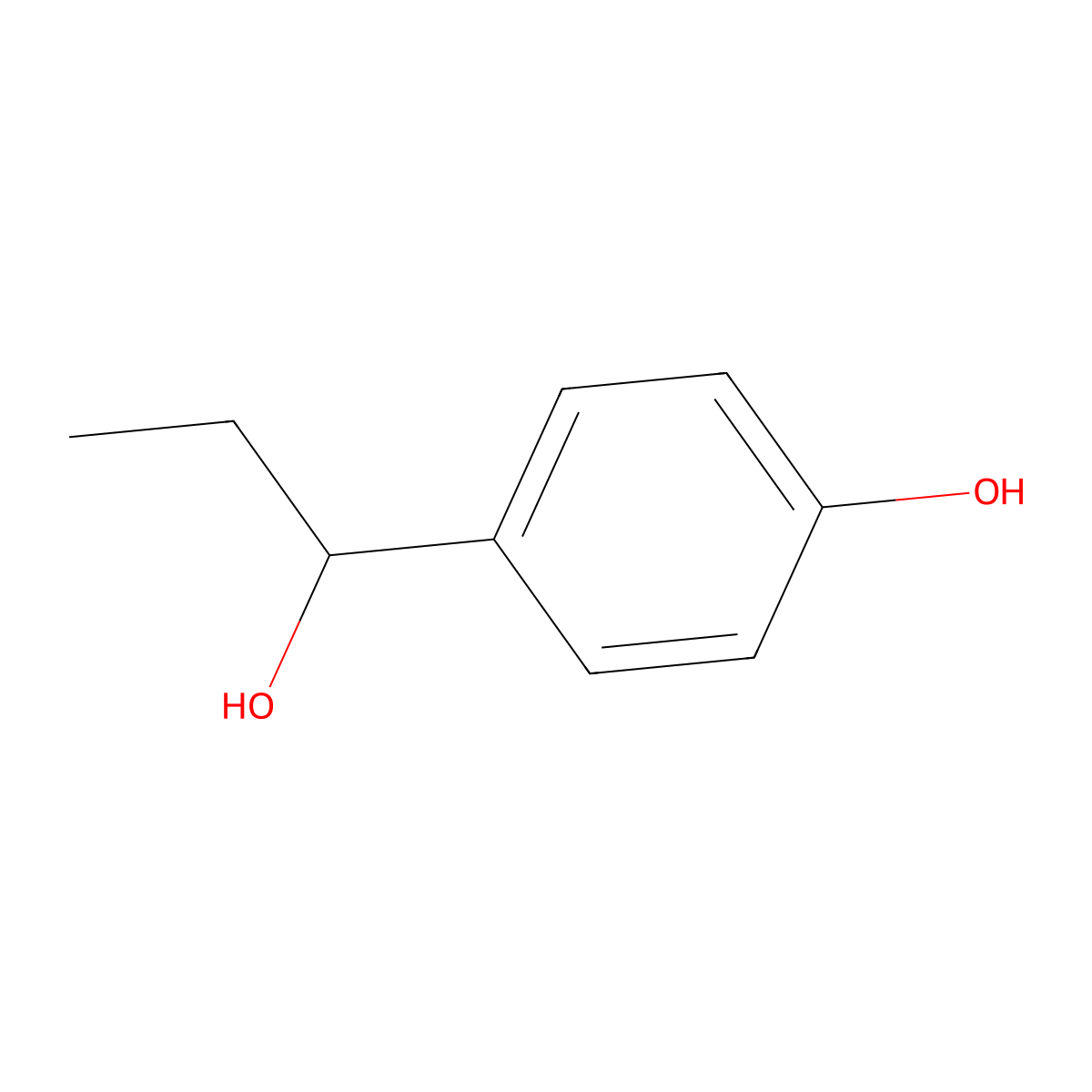 4-(1-Hydroxypropyl)Phenol molecular structure, CAS 22805-42-1