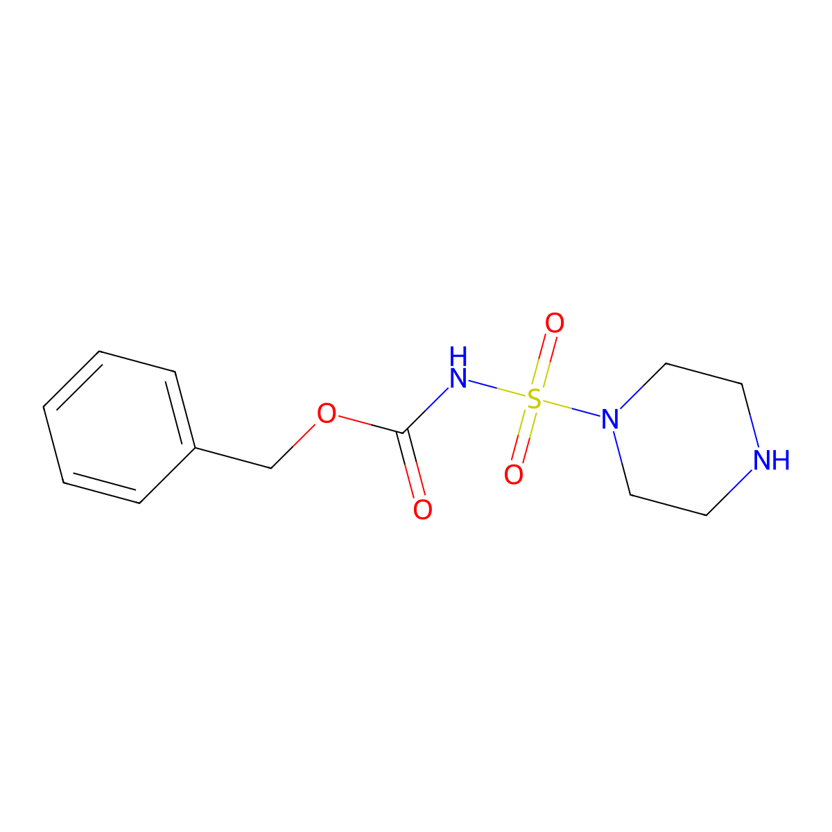 benzyl N-(piperazine-1-sulfonyl)carbamate molecular structure, CAS 2280550-31-2