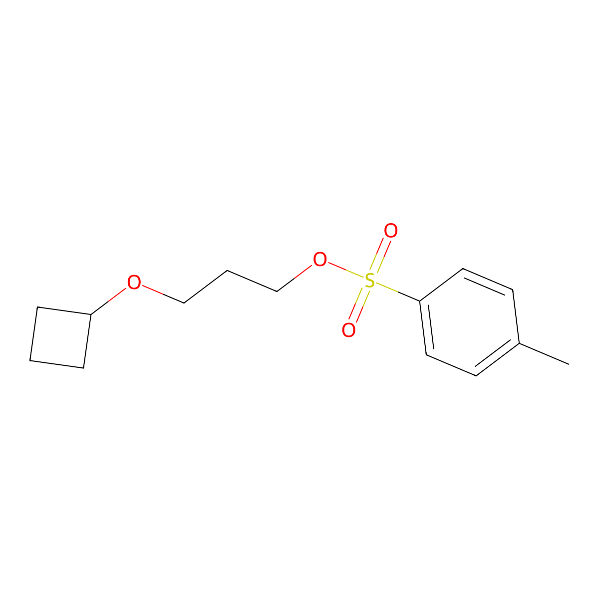 3-Cyclobutoxypropyl 4-methylbenzene-1-sulfonate molecular structure, CAS 2280579-66-8