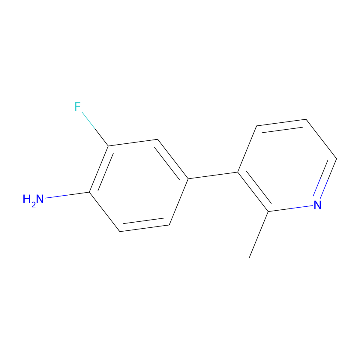 2-Fluoro-4-(2-methylpyridin-3-yl)aniline molecular structure, CAS 2280704-11-0