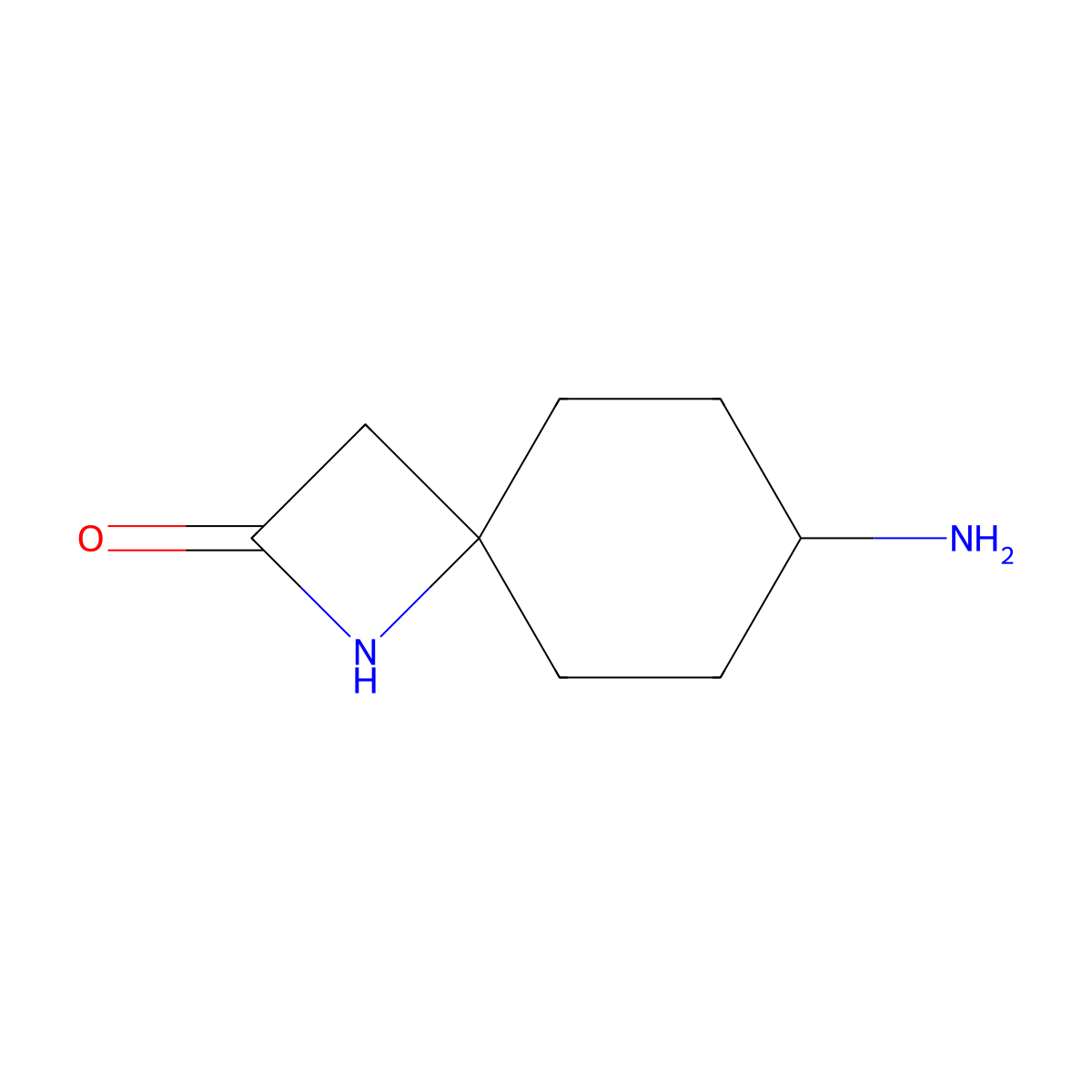 7-Amino-1-azaspiro[3.5]nonan-2-one molecular structure, CAS 2280761-63-7