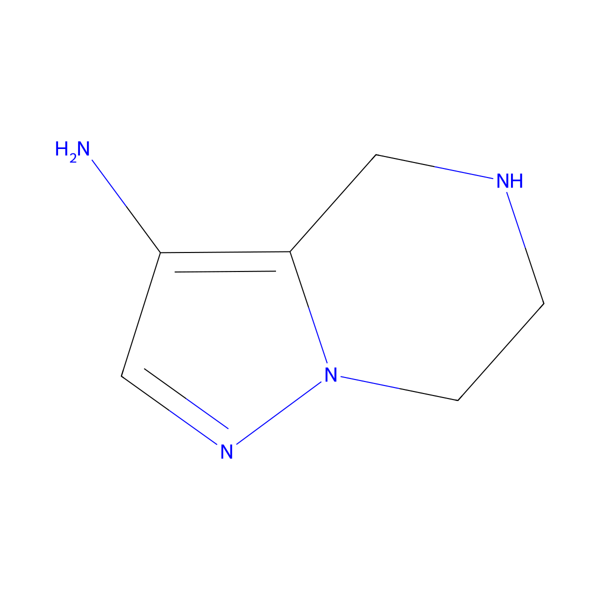 4,5,6,7-Tetrahydropyrazolo[1,5-a]pyrazin-3-amine molecular structure, CAS 2280764-53-4