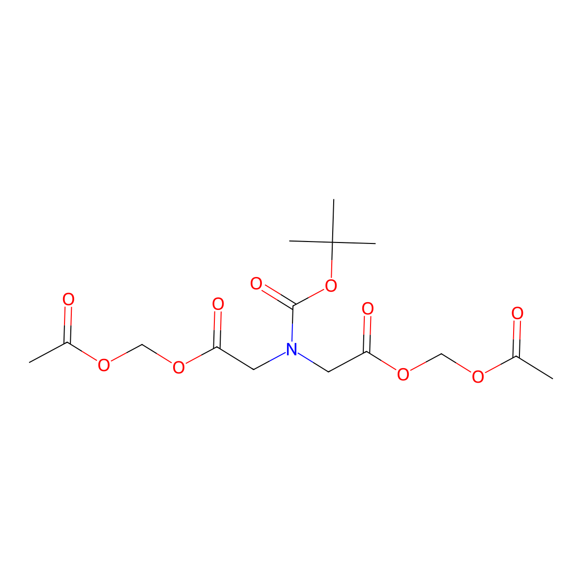 Bis(acetoxymethyl) 2,2'-((tert-butoxycarbonyl)azanediyl)diacetate molecular structure, CAS 2280796-92-9
